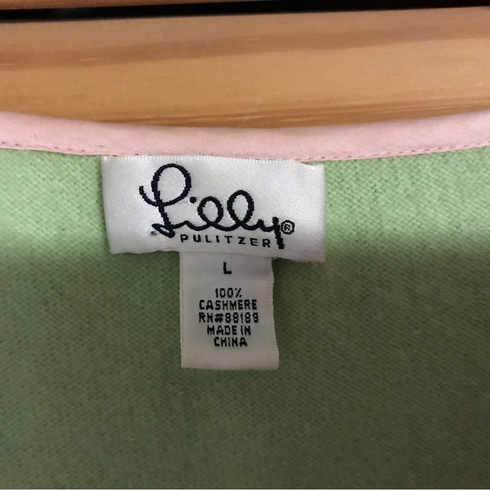 Lilly Pulitzer Mint Green with Pink Trim - Picture 2 of 3